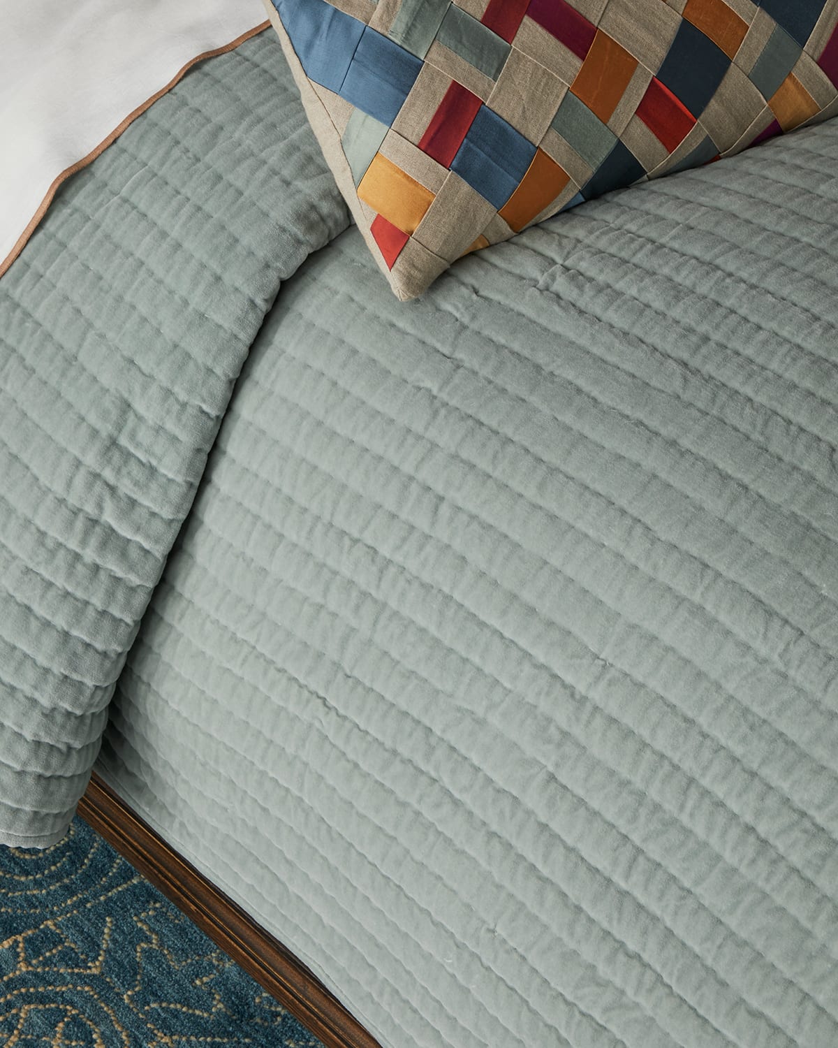 Amity Home Ethan Velvet Queen Quilt In Gray