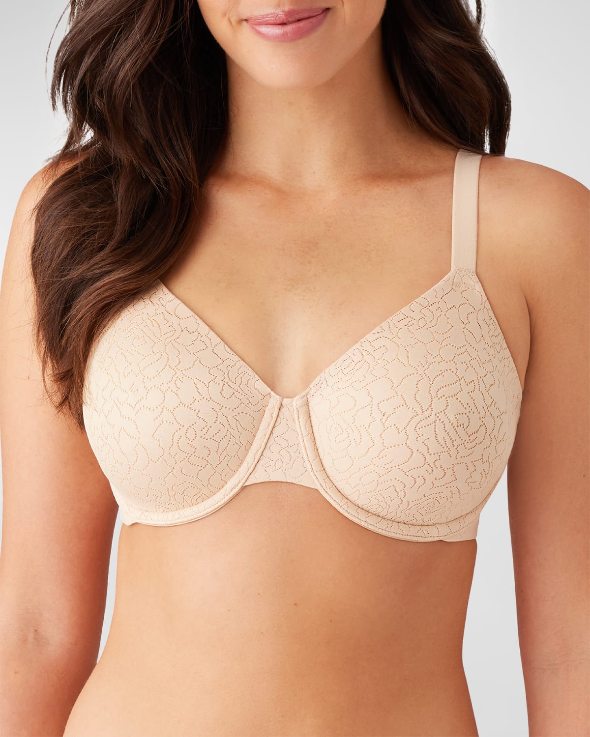 Shop Wacoal Inside Job Underwire Lace Bra In Sand