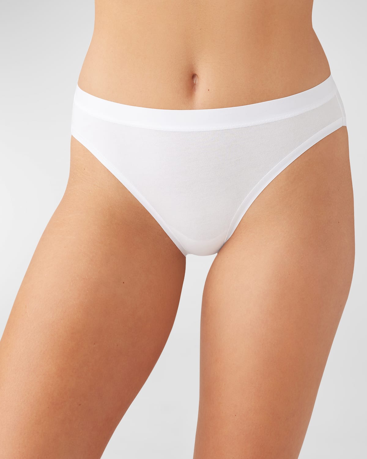 Wacoal Understated Stretch Cotton Bikini Briefs In White