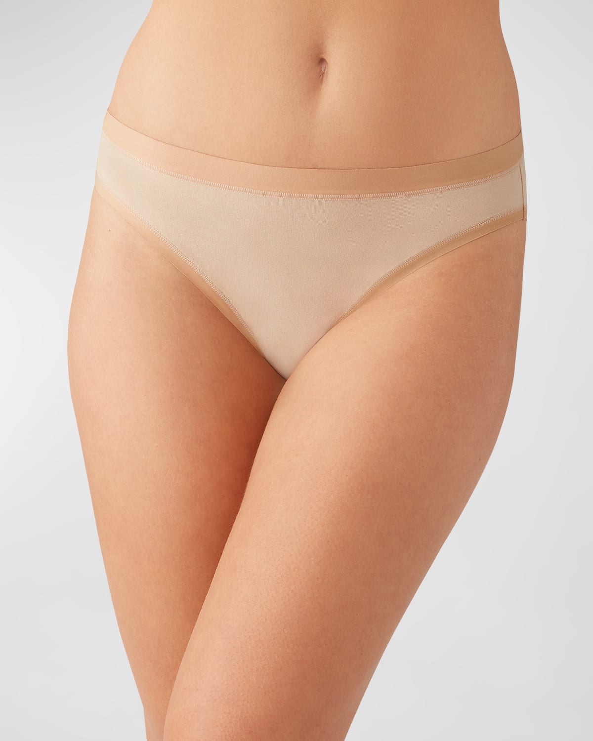 Wacoal Understated Stretch Cotton Bikini Briefs In Sand