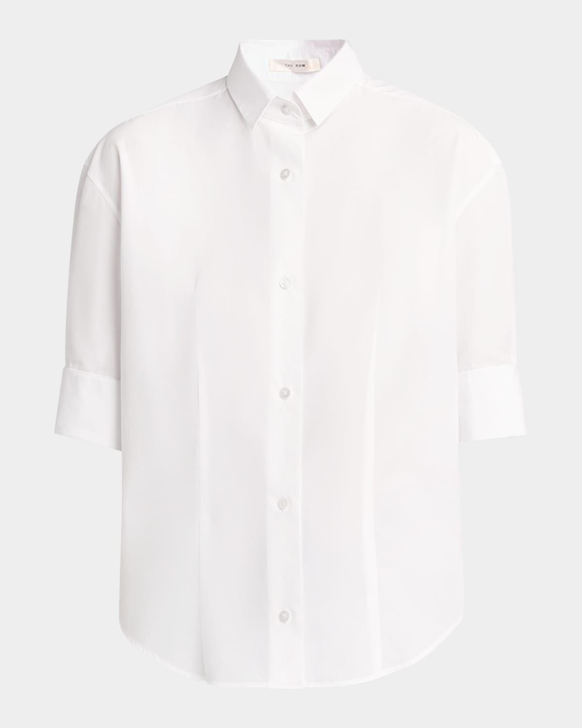 The Row Carpazi Short-sleeve Collared Shirt In White
