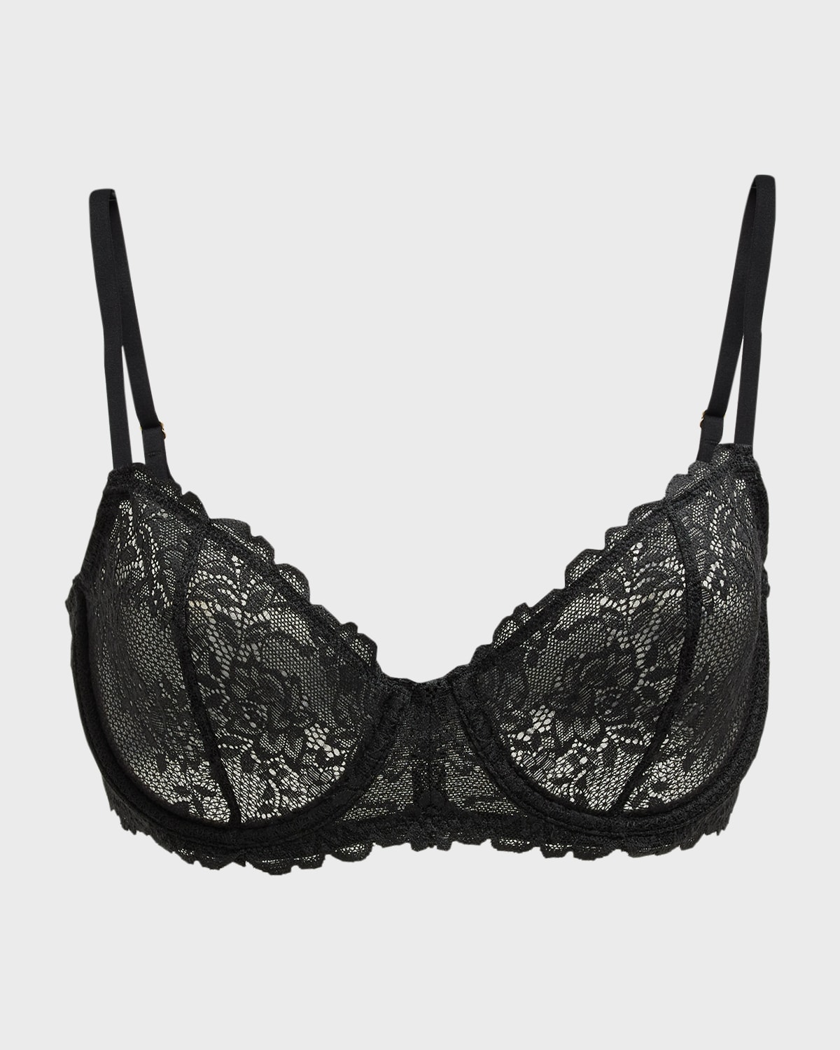 Shop Natori Heavenly Convertible Lace Balconette Bra In Black