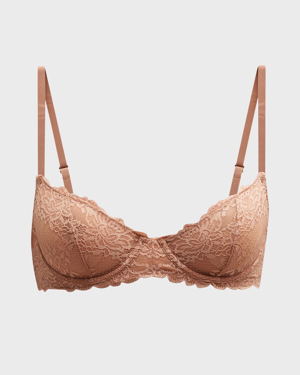 Natori Plush Lace Romance Unlined Balconette Bra