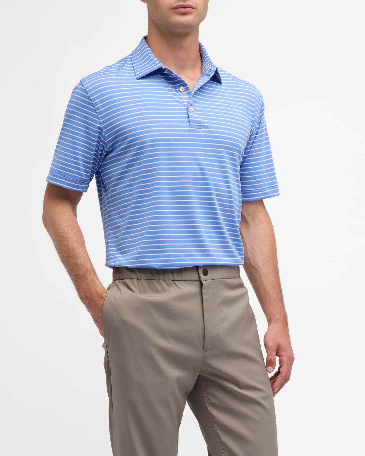 PETER MILLAR MEN'S DRUM PERFORMANCE JERSEY POLO SHIRT