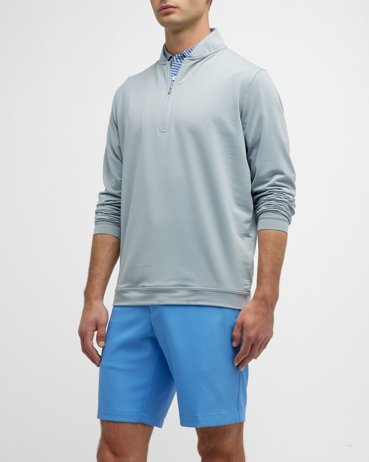 Peter Millar Ross Blade Collar Quarter Zip Performance Pullover In London
