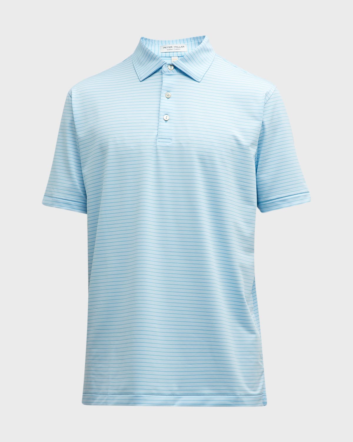 Peter Millar Men's Crafted Miles Performance Jersey Polo Shirt In Seap Blue