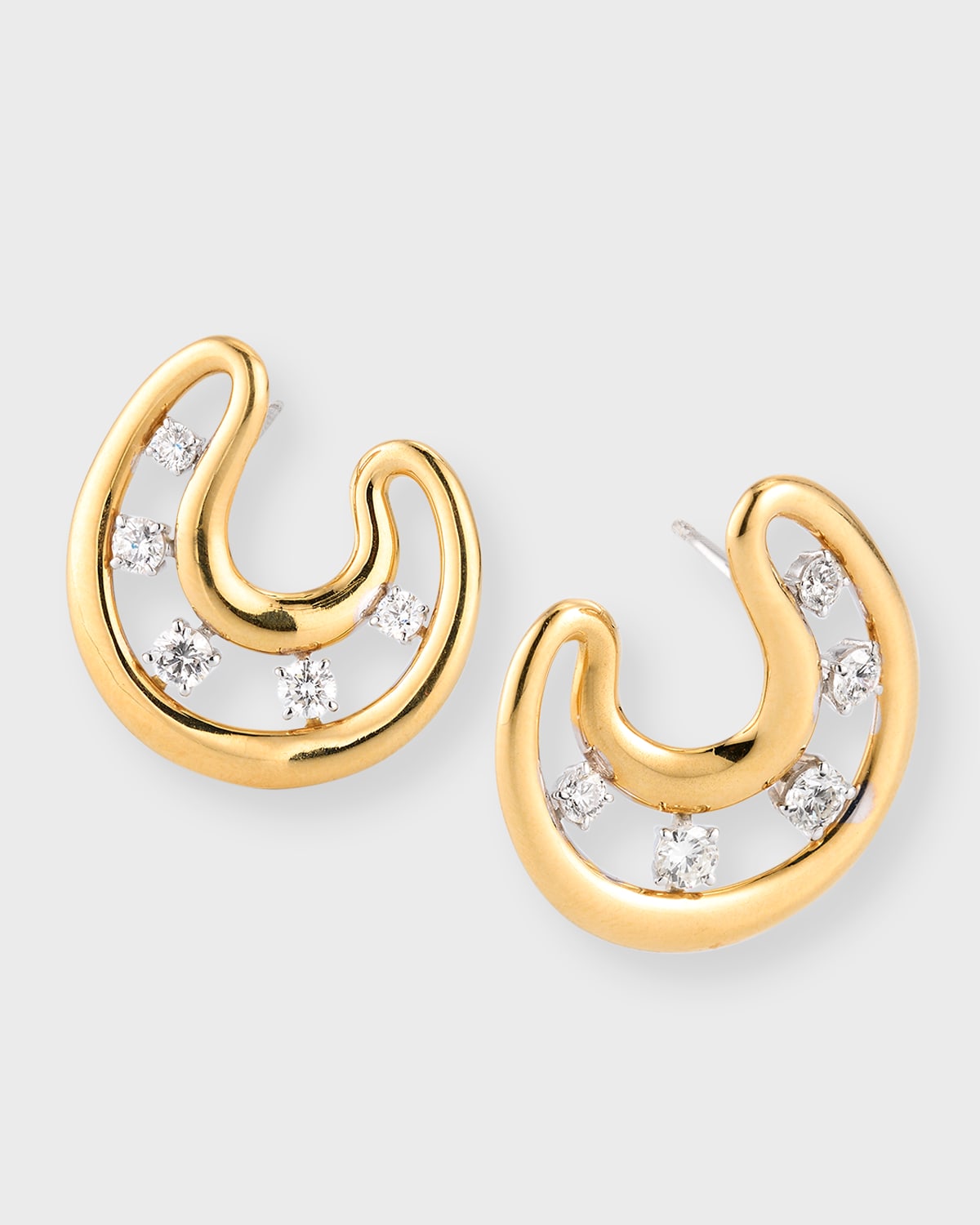 Staurino 18k Yellow Gold Allegra Earrings With Diamonds