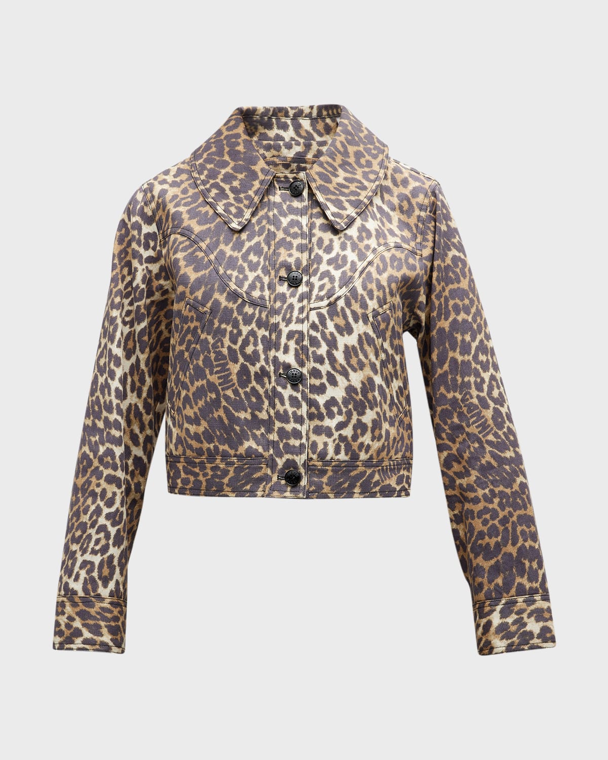 Ganni leopard print sales jacket