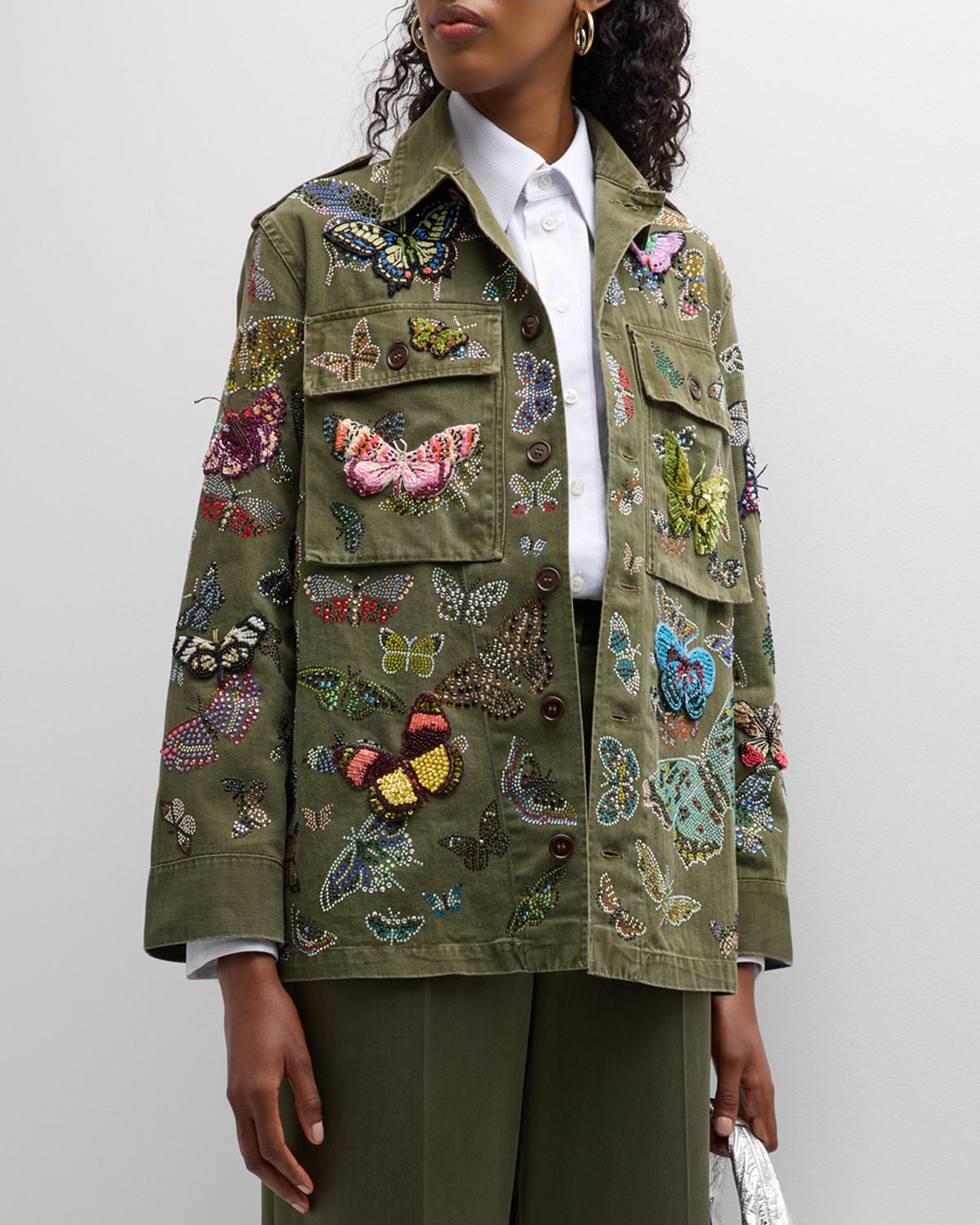 LIBERTINE MILLIONS OF BUTTERFLIES VINTAGE FRENCH MILITARY JACKET