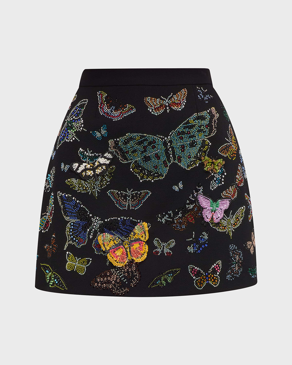 Libertine Millions Of Butterflies Embellished Mini Skirt In Black