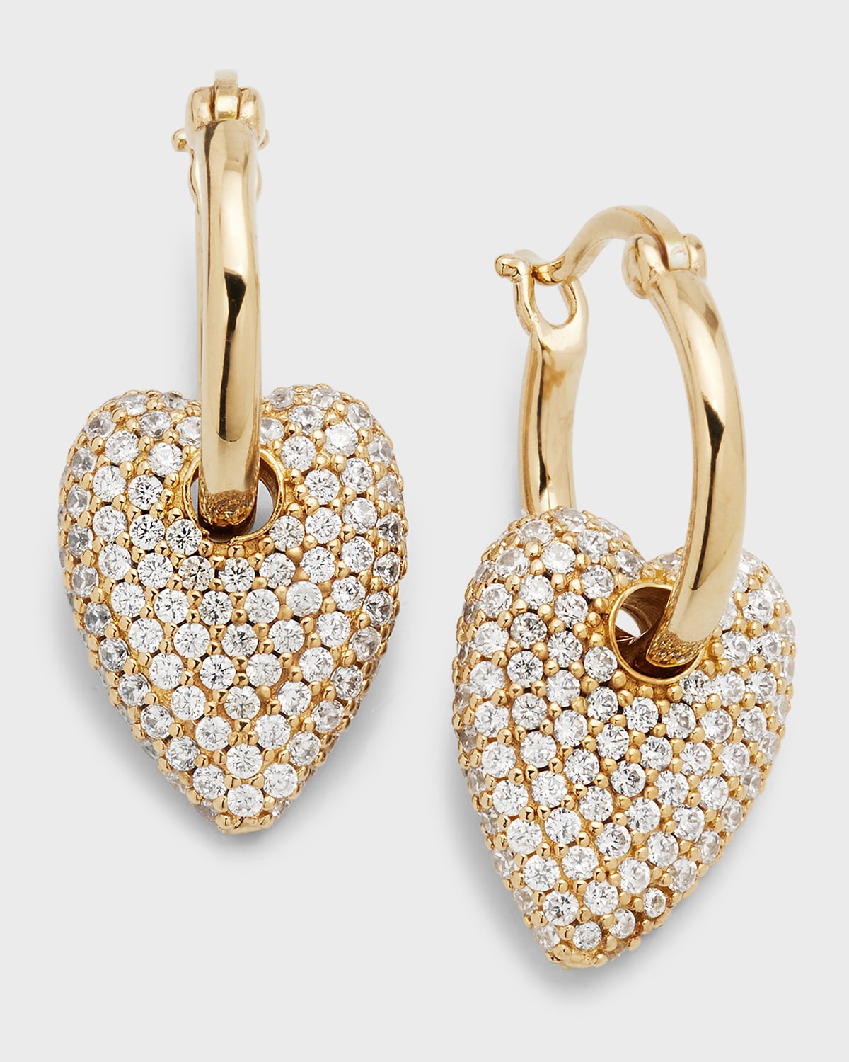 Mignonne Gavigan Vivian Heart Hoop Earrings In Gold