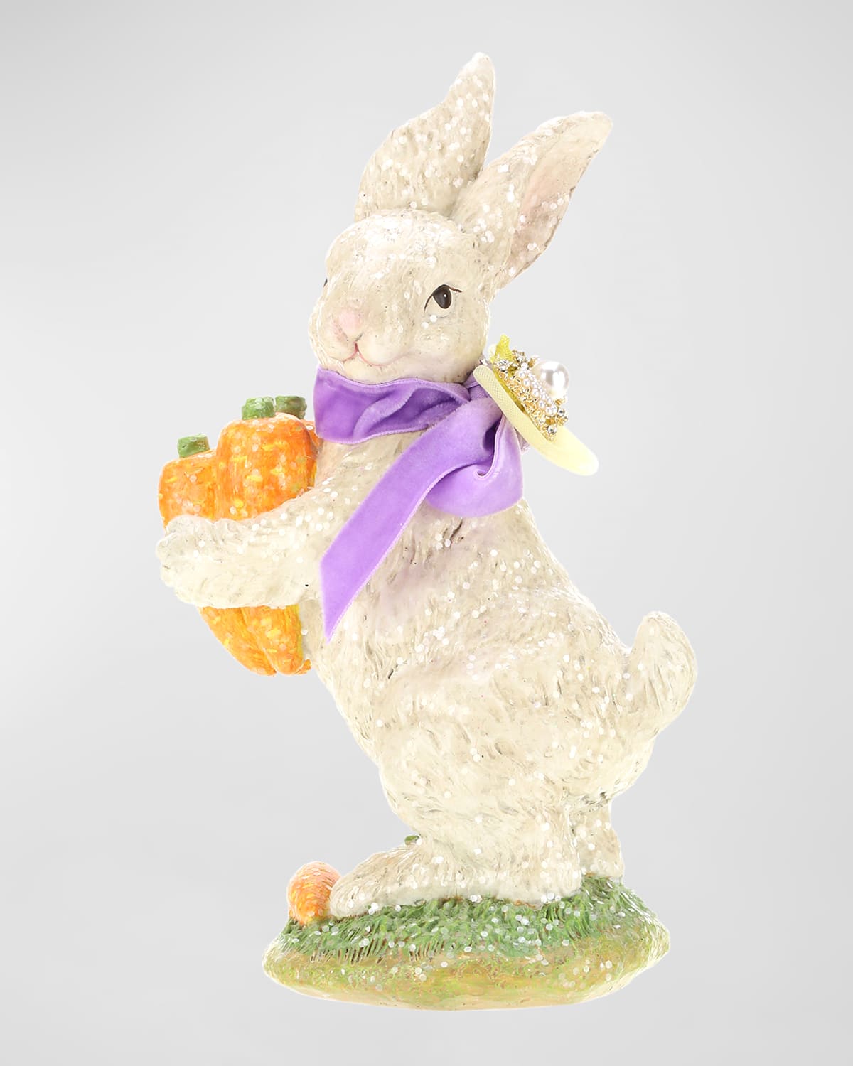 Jeweled Rabbit with Carrot - 8.5"