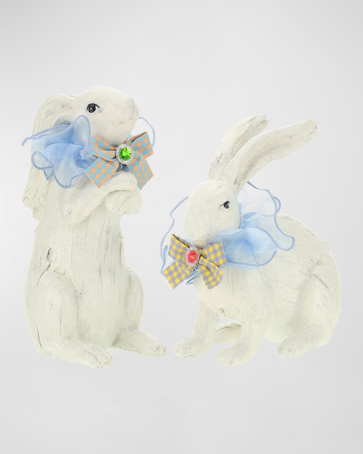 Jeweled Rustic Bunny, Set of 2 - 9-10"
