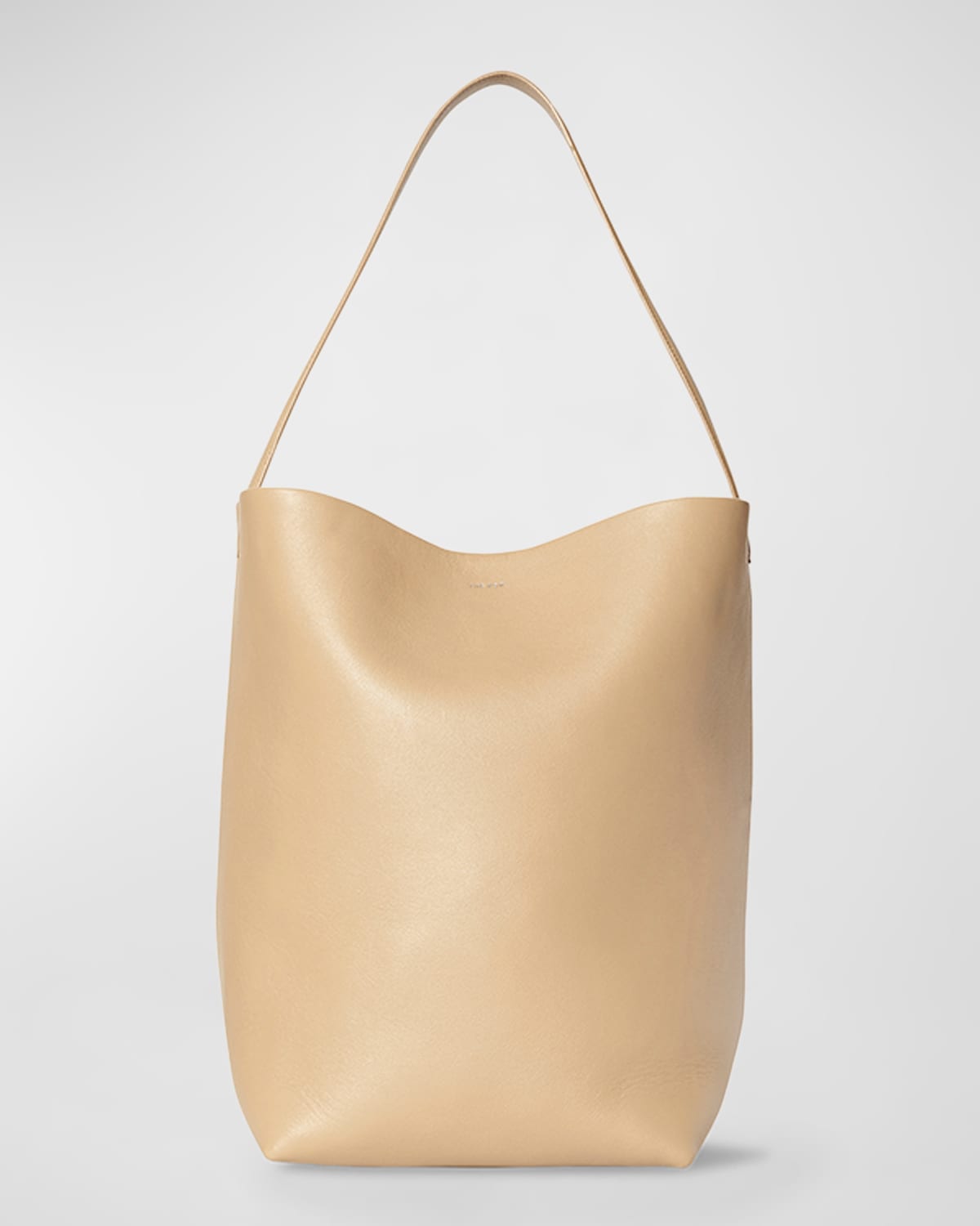 The Row - Soft Margaux 15 Indigo Pebble Leather Bag