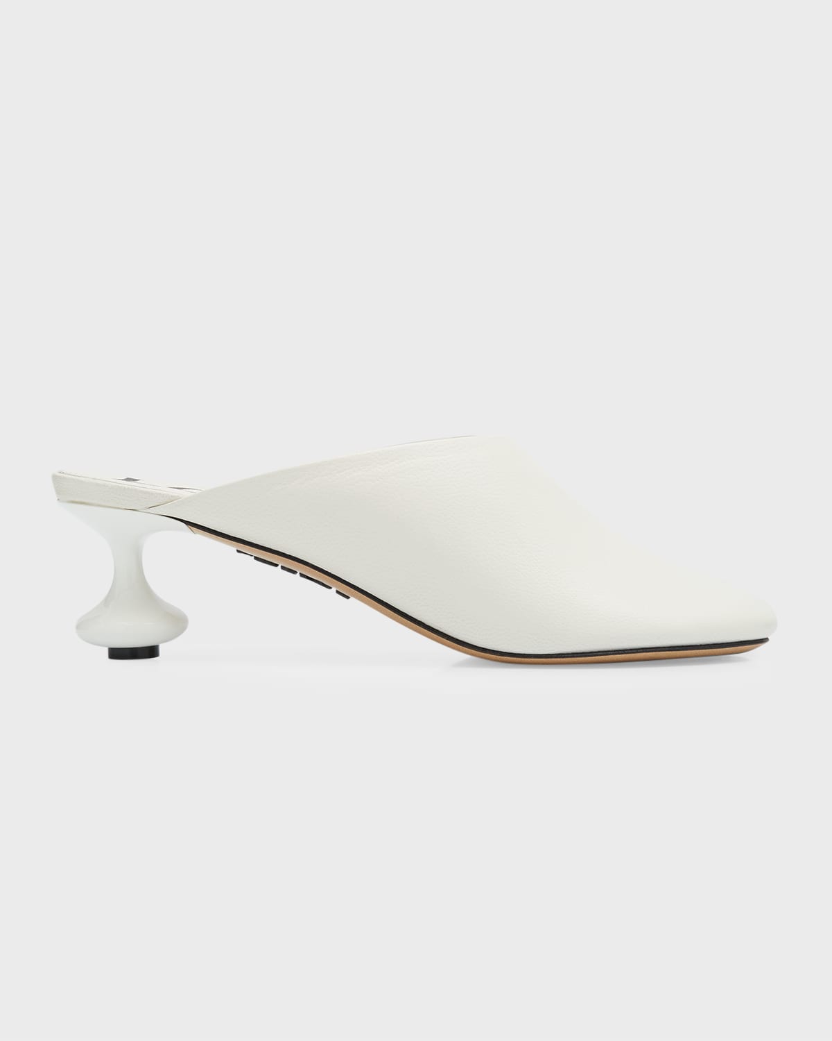 Loewe Toy Leather Drop Stiletto Mules In White
