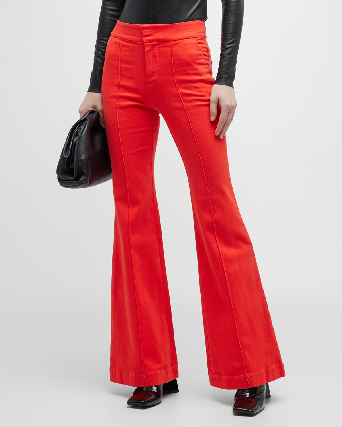 Alice And Olivia Jane Wide-leg Trouser Jeans In Chili Pepper