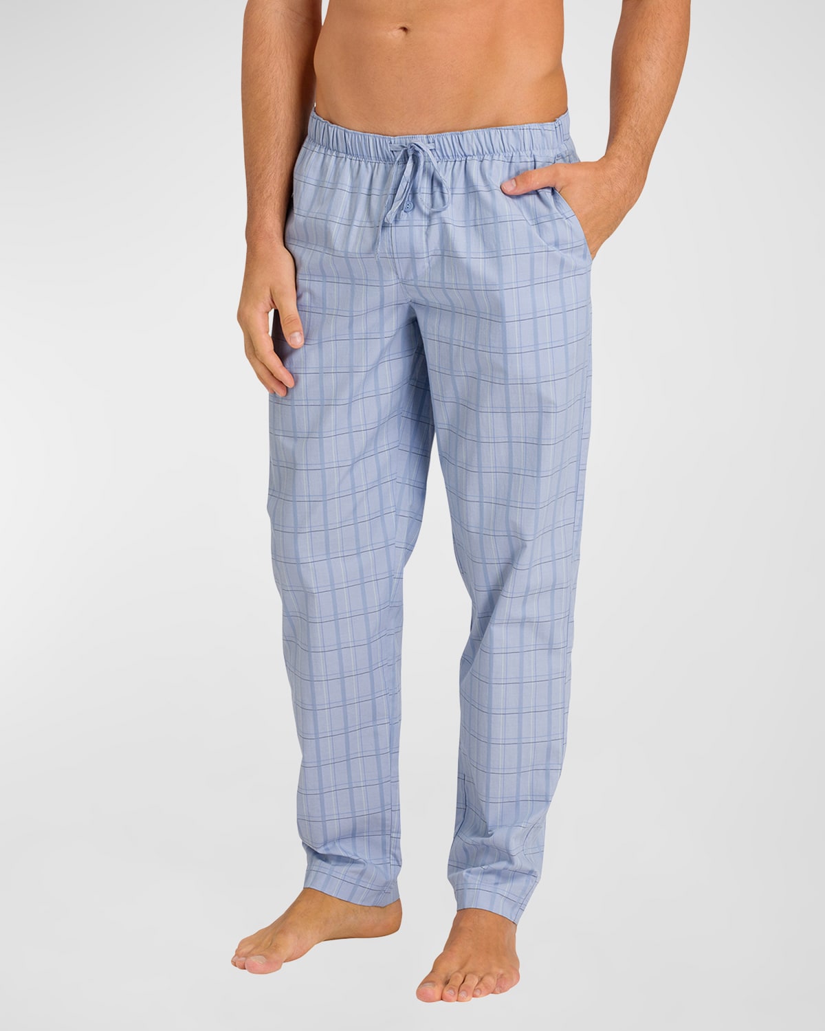 Cotton Check Ian Trousers In Galactic Check
