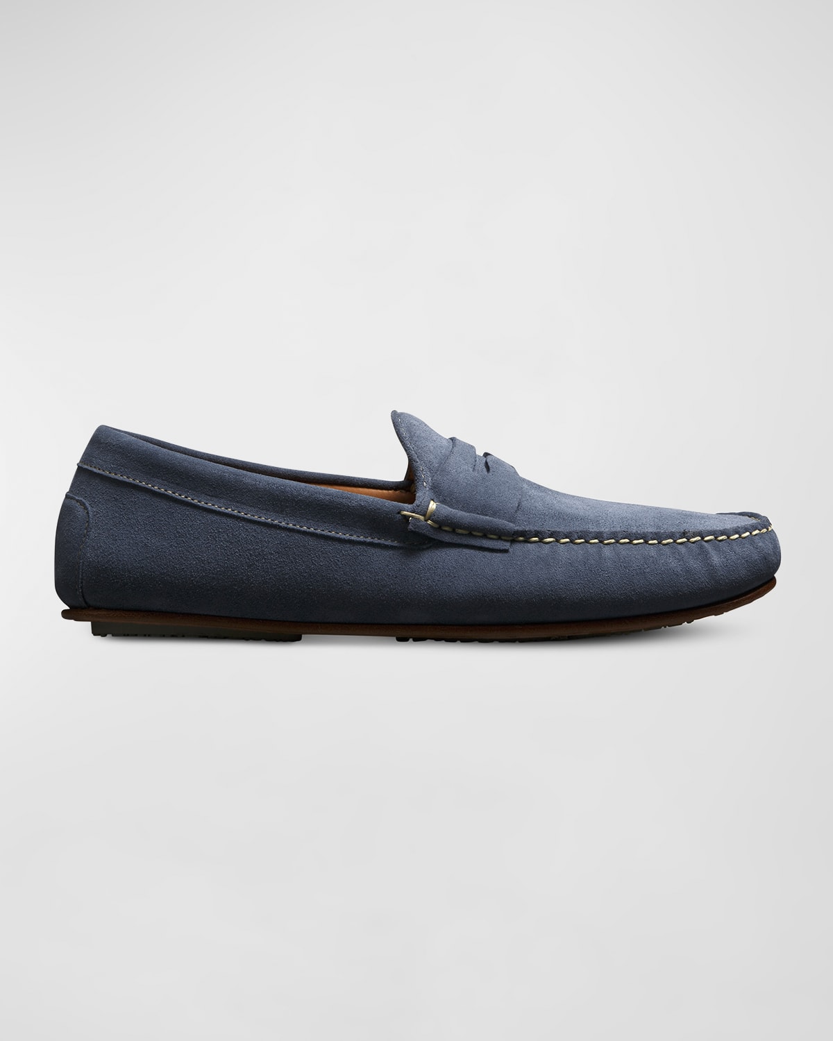 Shop Allen Edmonds Men's Leather Penny Loafers In Denim