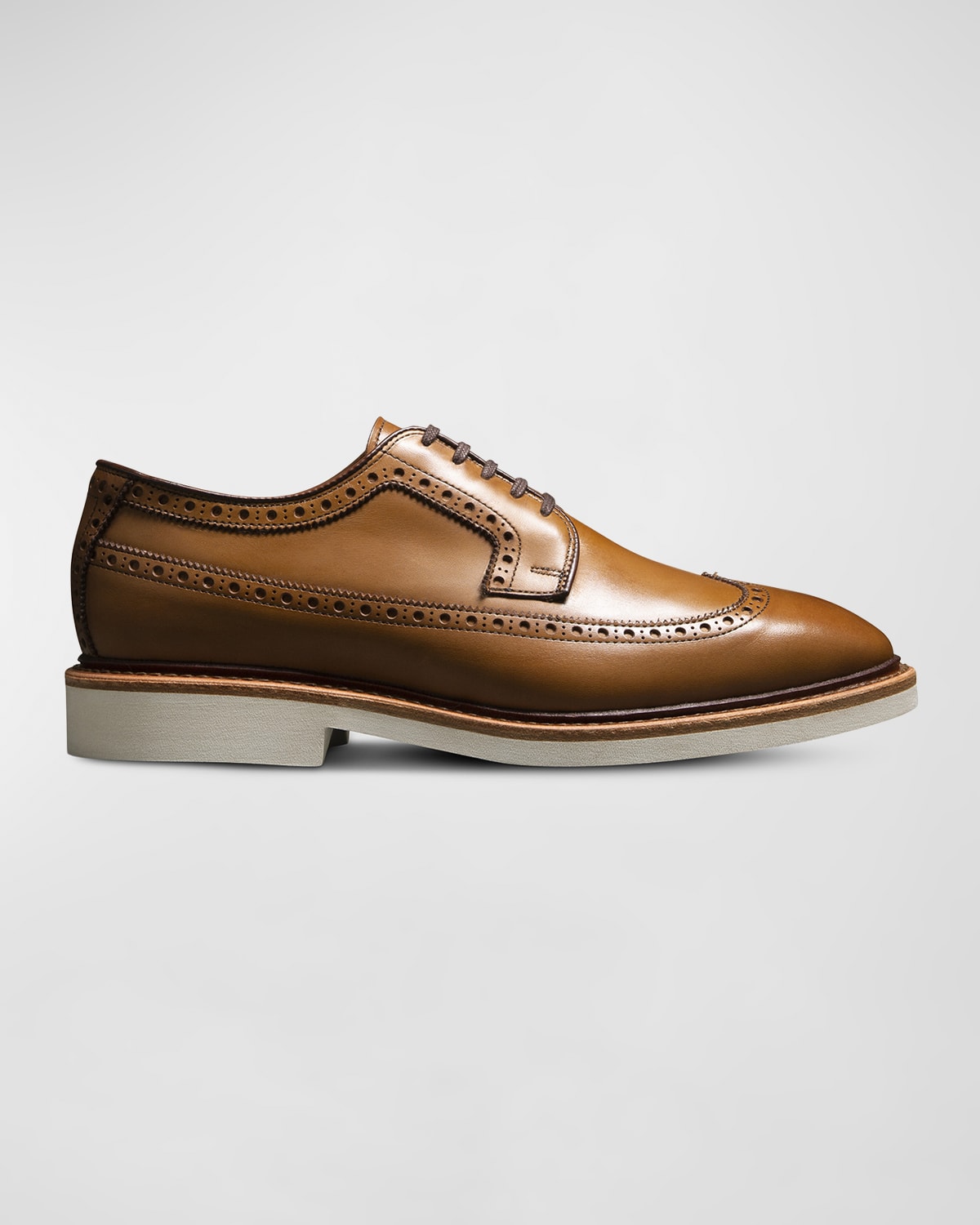 Shop Allen Edmonds Men's William Wingtip Leather Derby Shoes In Walnut