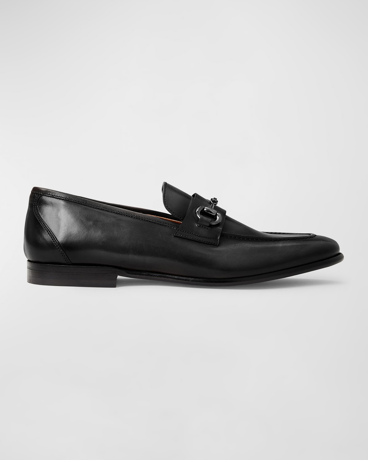 Bruno Magli Collezione Men's Mauro Horse-bit Leather Loafers In Black