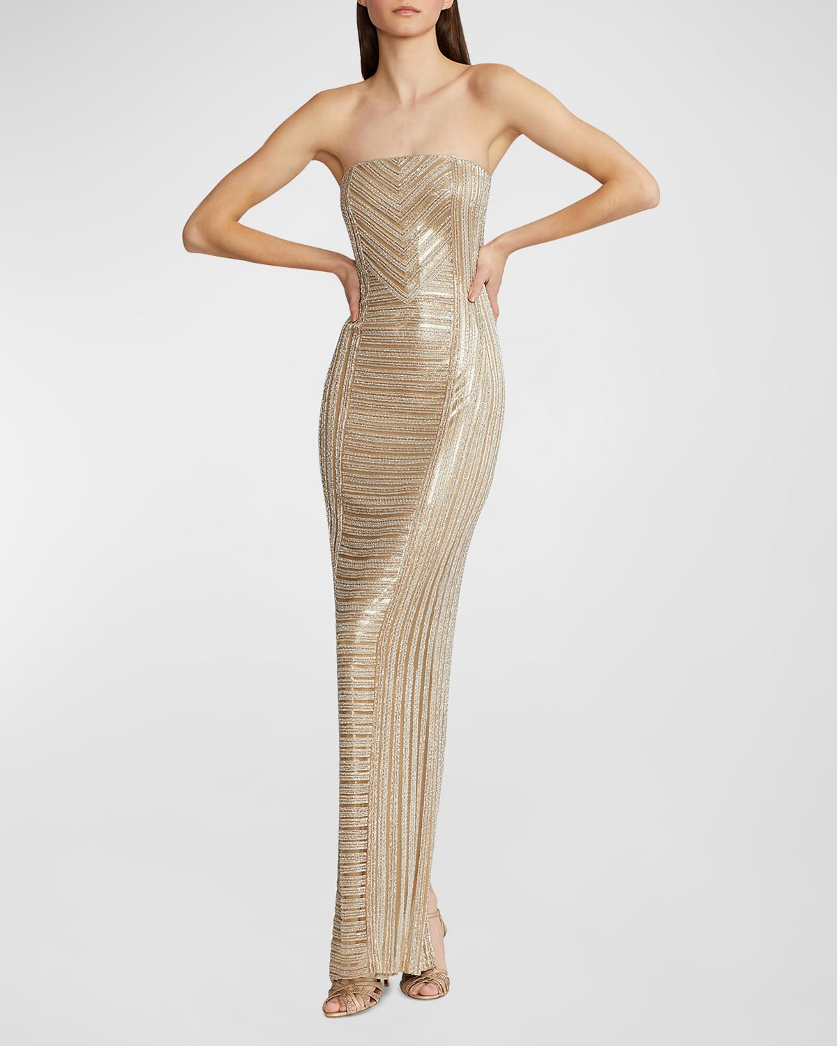 Collingwood Beaded Strapless Gown