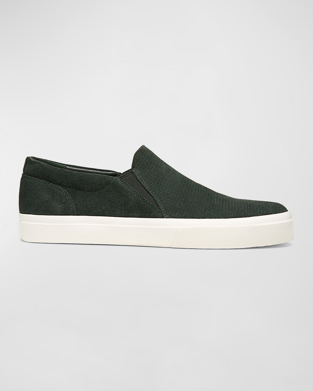 VINCE MEN'S FLETCHER PERFORATED SUEDE SLIP-ON SNEAKERS
