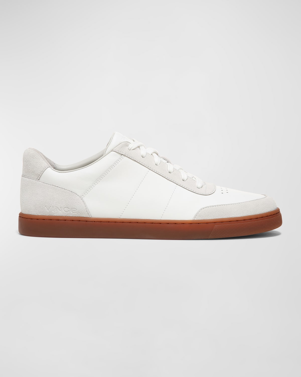 Shop Vince Men's Noel Leather And Suede Low-top Sneakers In Horchata