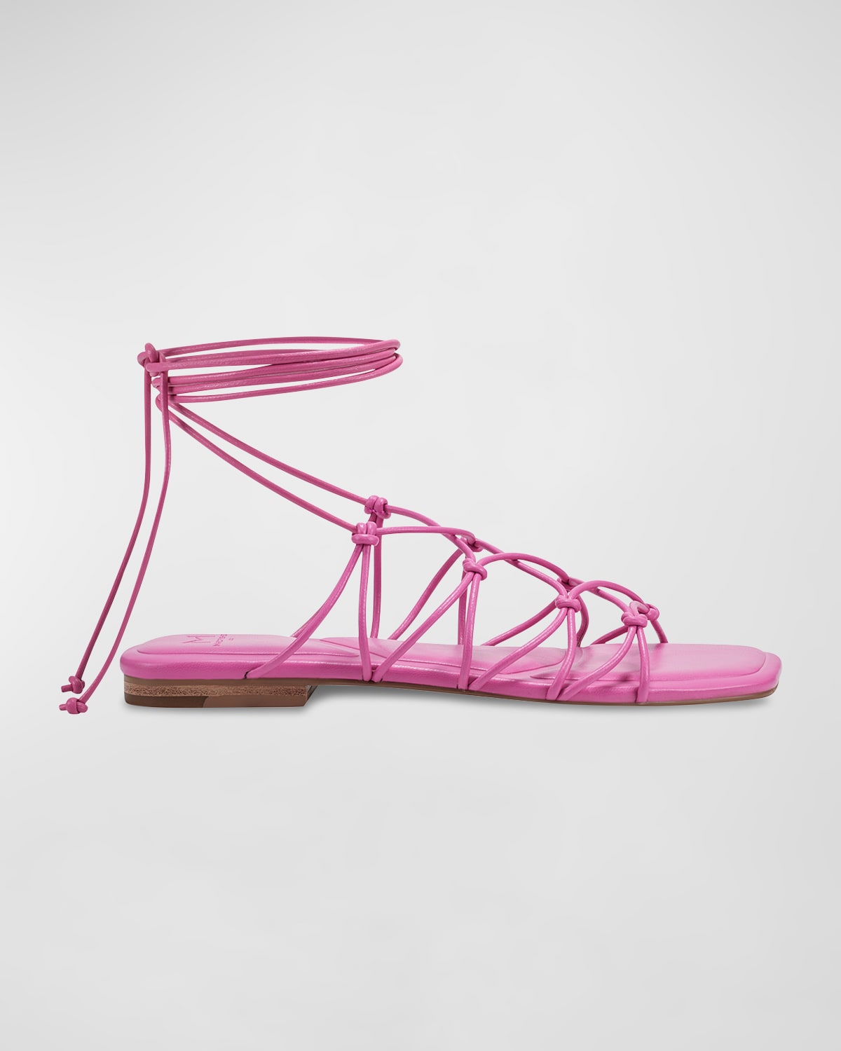 Marc Fisher LTD Monnie Caged Ankle-Wrap Flat Sandals