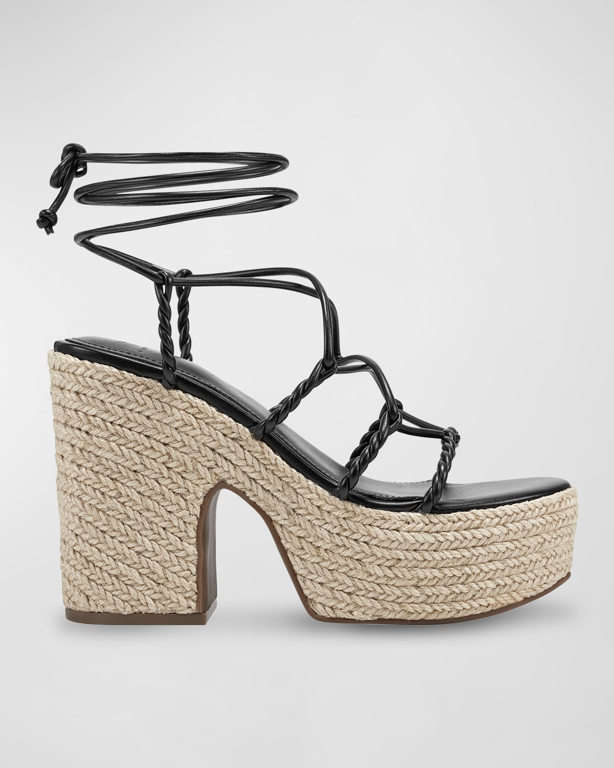 Marc Fisher LTD Oliver Metallic Ankle-Wrap Platform Heels