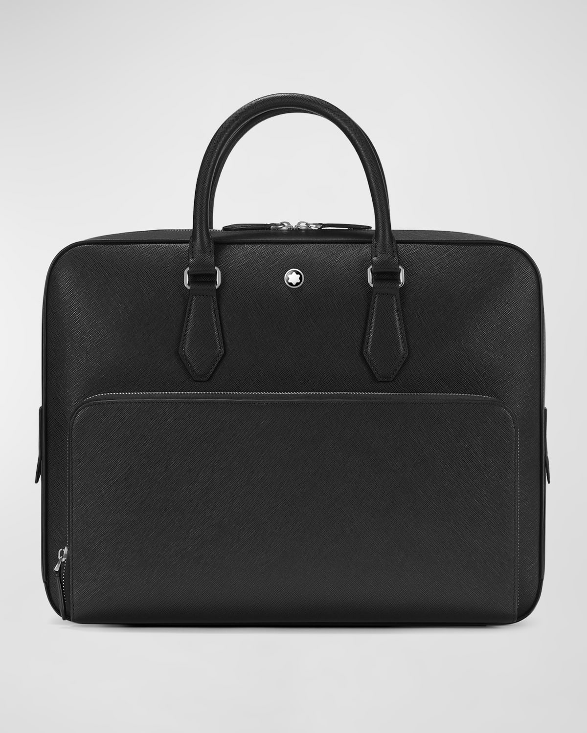 Shop Montblanc Men's Sartorial Medium Document Briefcase In Black