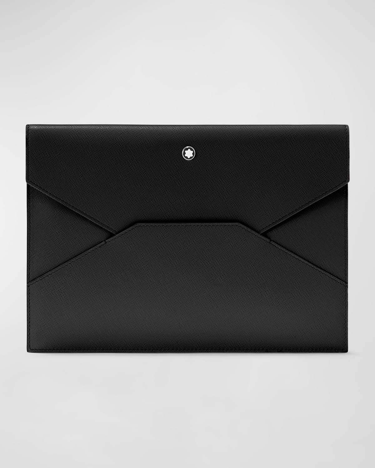 Shop Montblanc Men's Sartorial Envelope Pouch Bag In Black