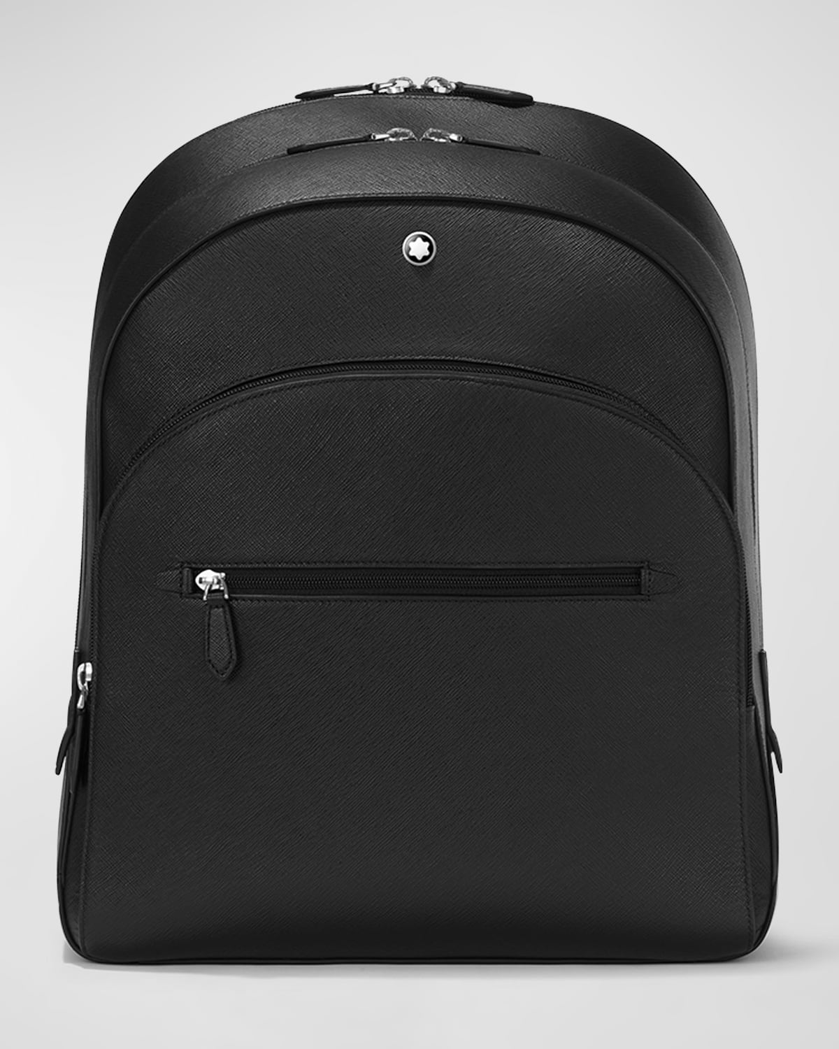 Shop Montblanc Men's Sartorial Medium Leather Backpack In Black