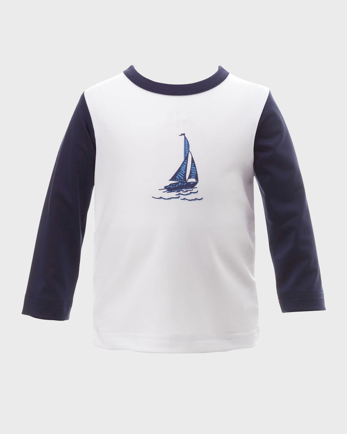 Rachel Riley Boy's Sailboat Rash Guard Swim Top In Navy