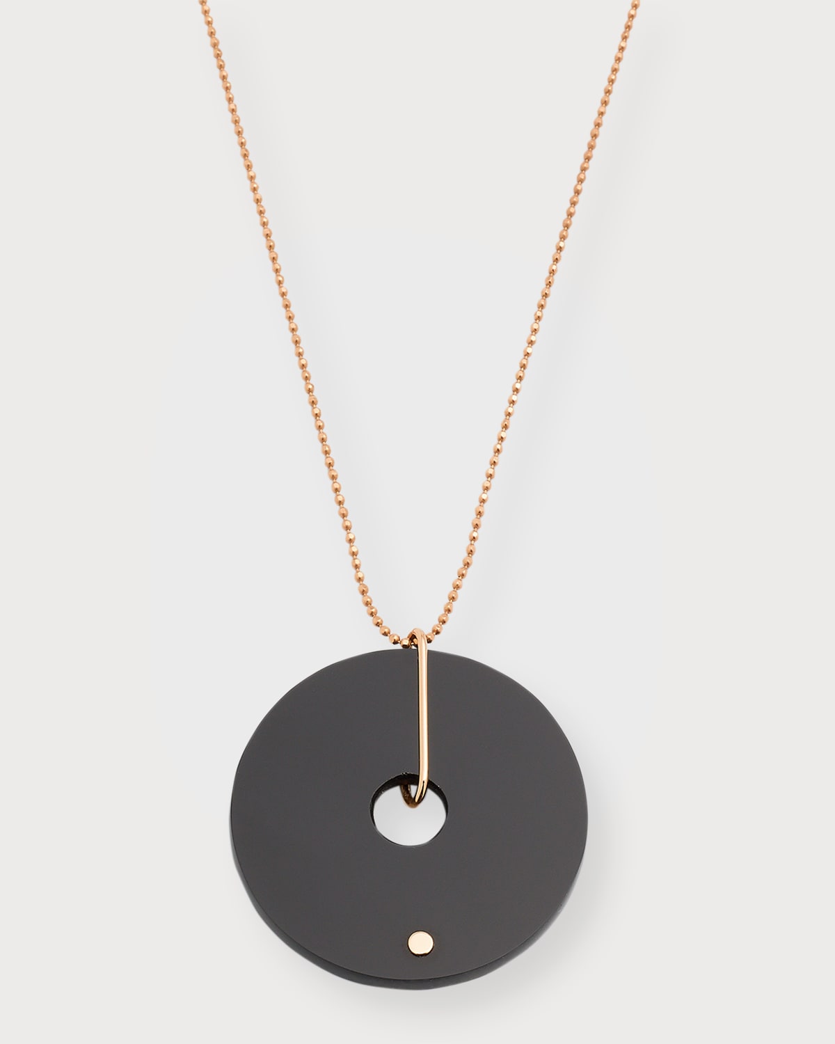 GINETTE NY DONUT ONYX ON CHAIN NECKLACE