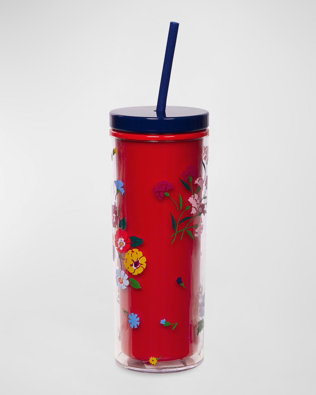 acrylic tumbler with straw, bouquet toss