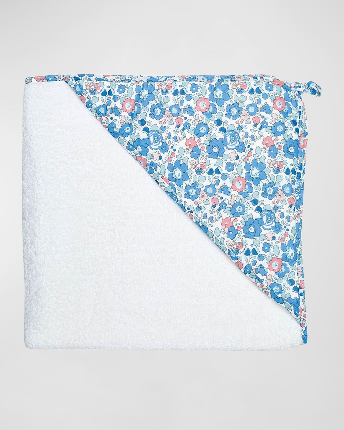 Kid's Floral-Print Hooded Towel & Wash Glove