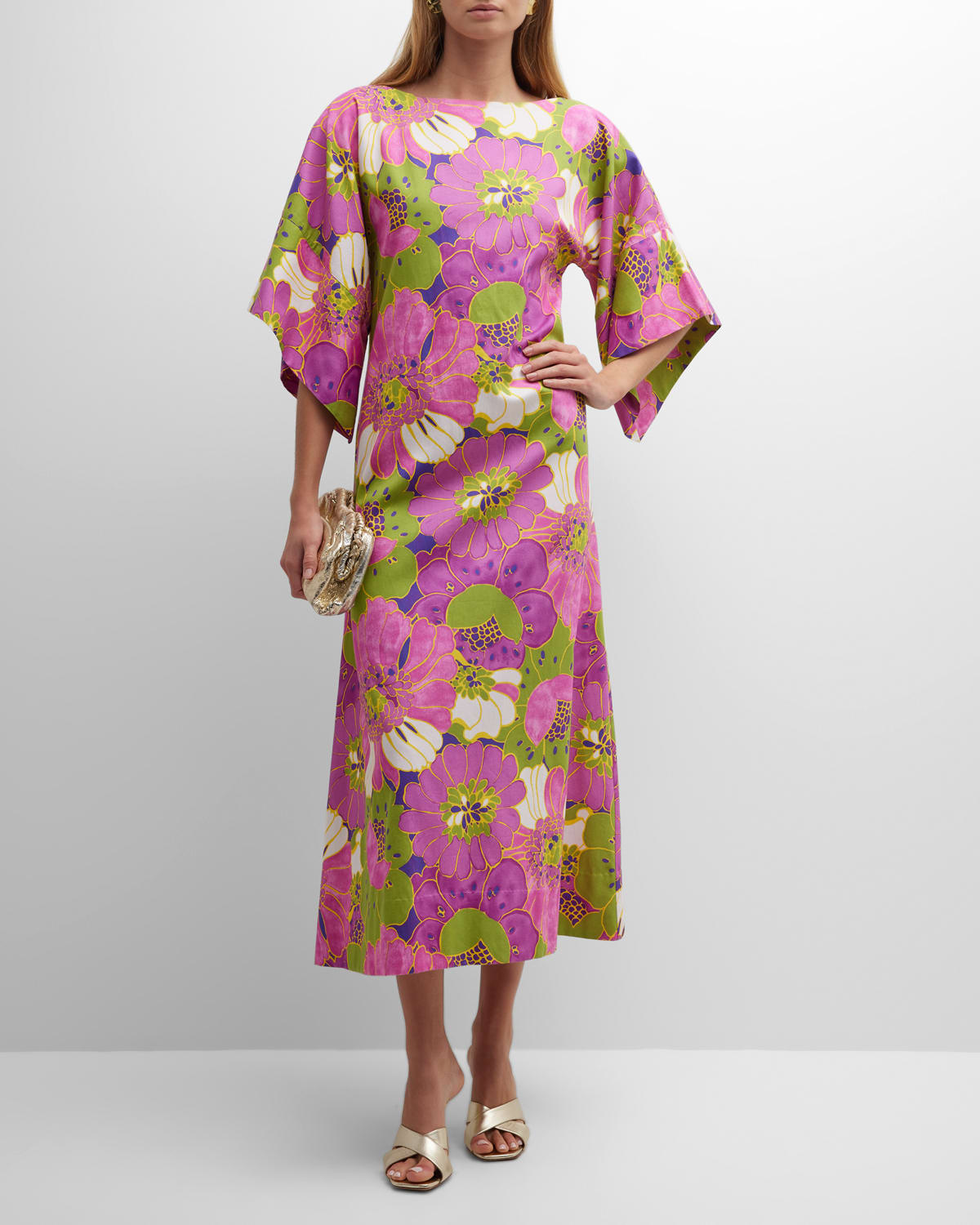 Frances Valentine Spinnaker African Daisy-Print Maxi Dress