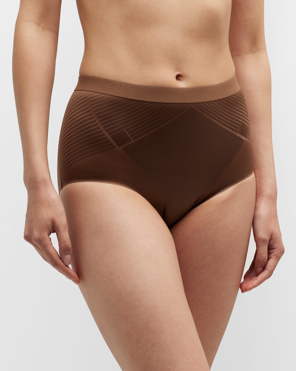 Spanx Thinstincts 2.0 High-rise Compression Briefs In Chestnut Brown