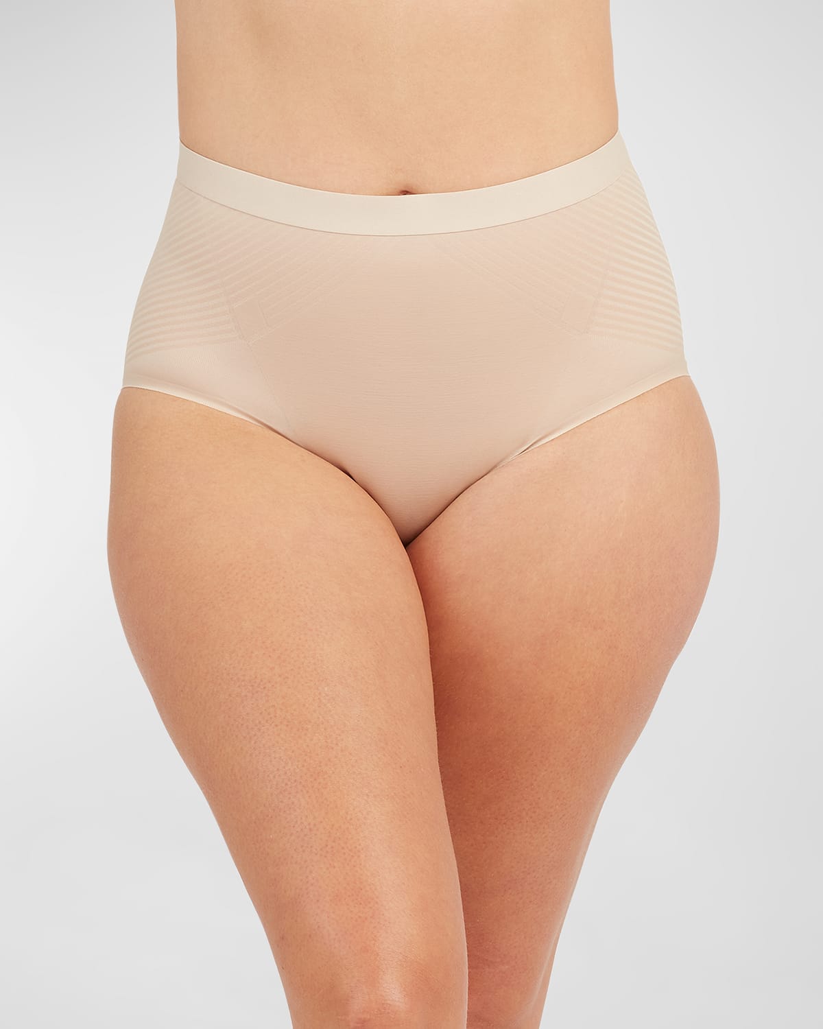 Shop Spanx Thinstincts 2.0 High-rise Compression Briefs In Champagne Beige