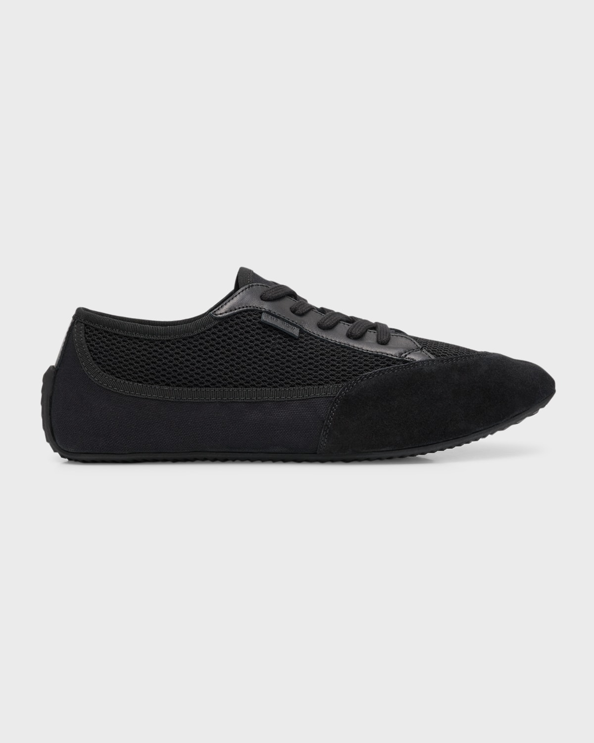 Shop The Row Bonnie Suede Mesh Sneakers In Blackblack