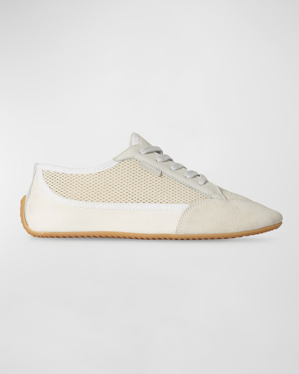 Shop The Row Bonnie Suede Mesh Sneakers In Ivory/ivory