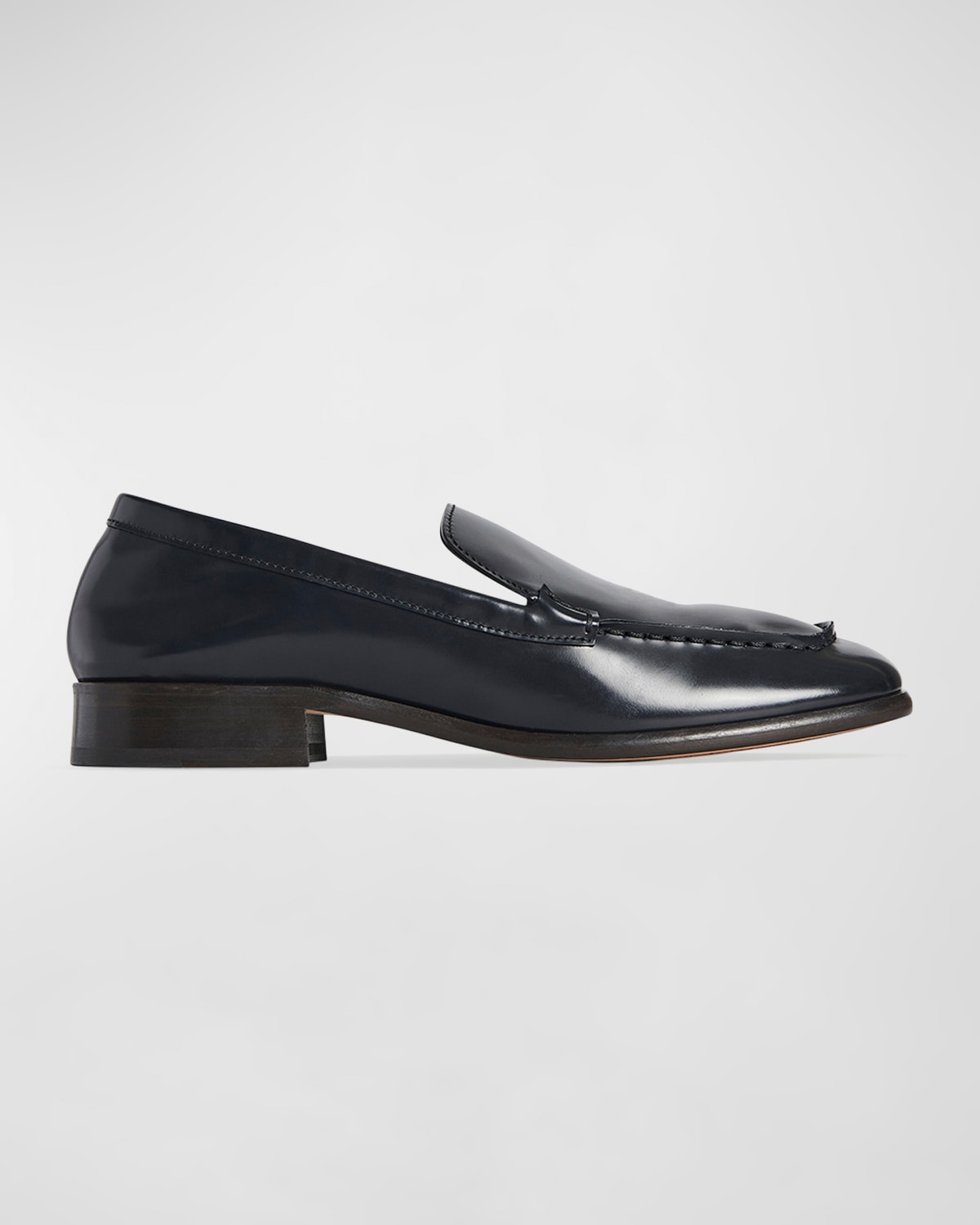 Shop The Row Mensy Calfskin Slip-on Loafers In Navy