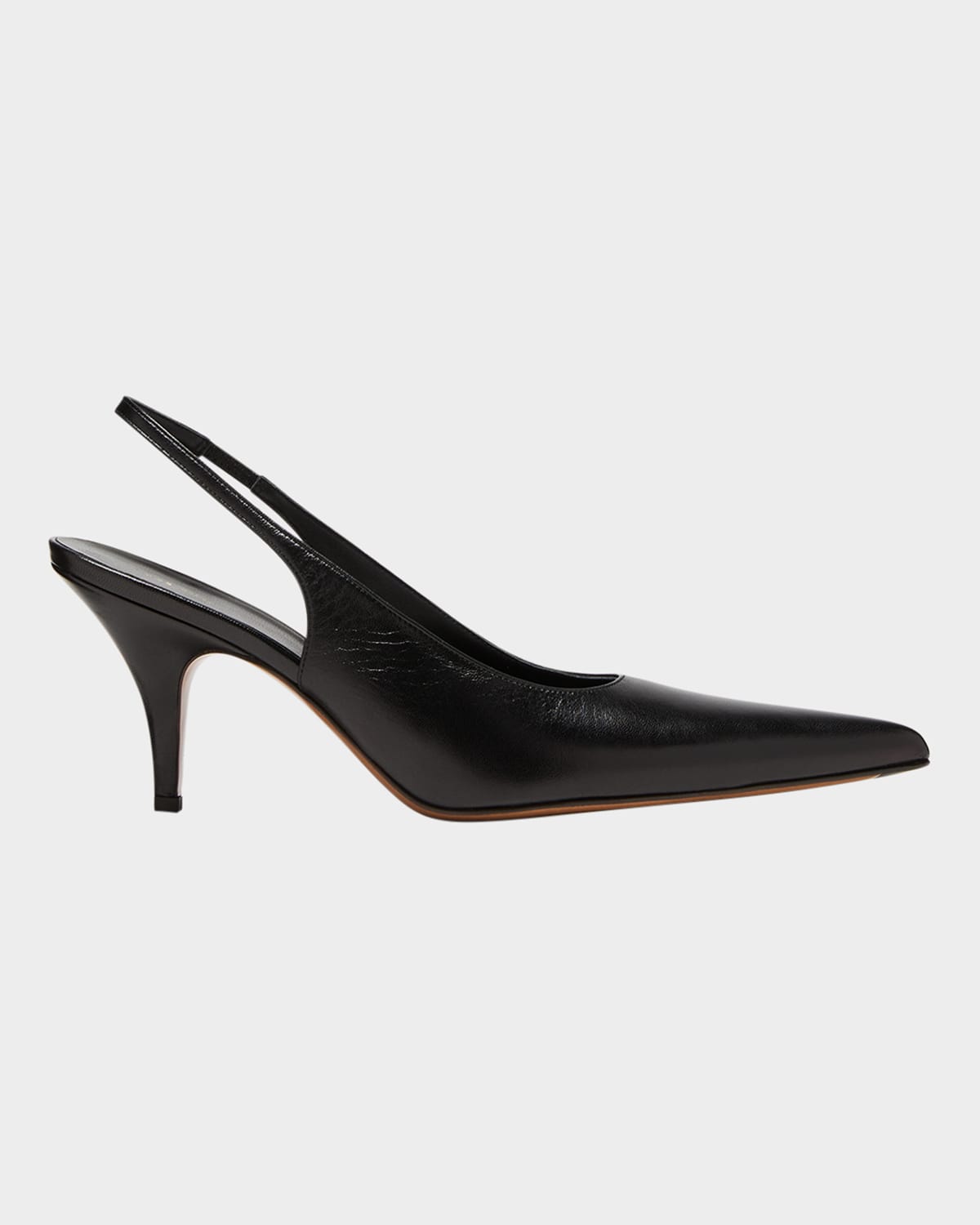 The Row Napa Leather Slingback Pumps In Black