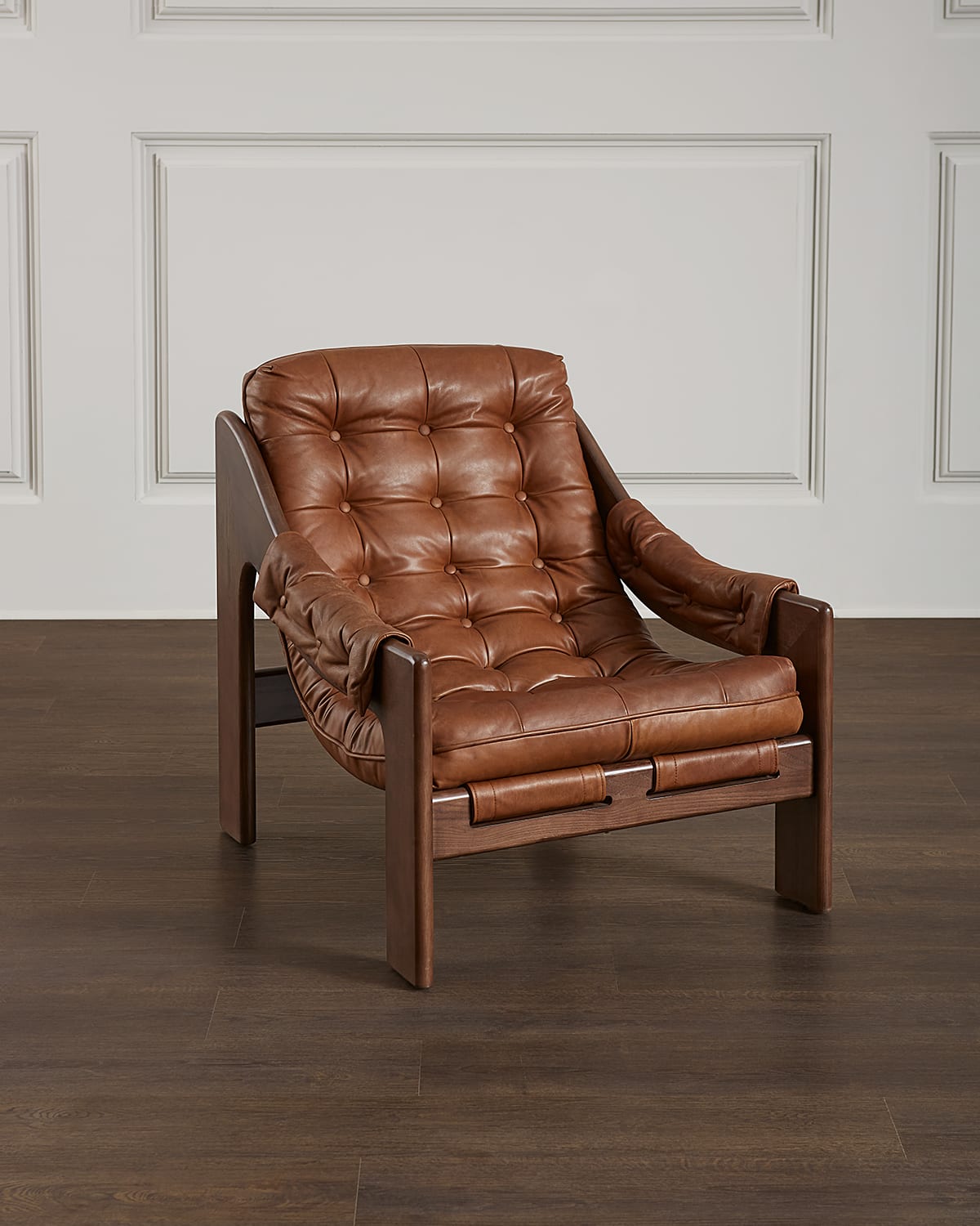 Halston Leather Sling Chair