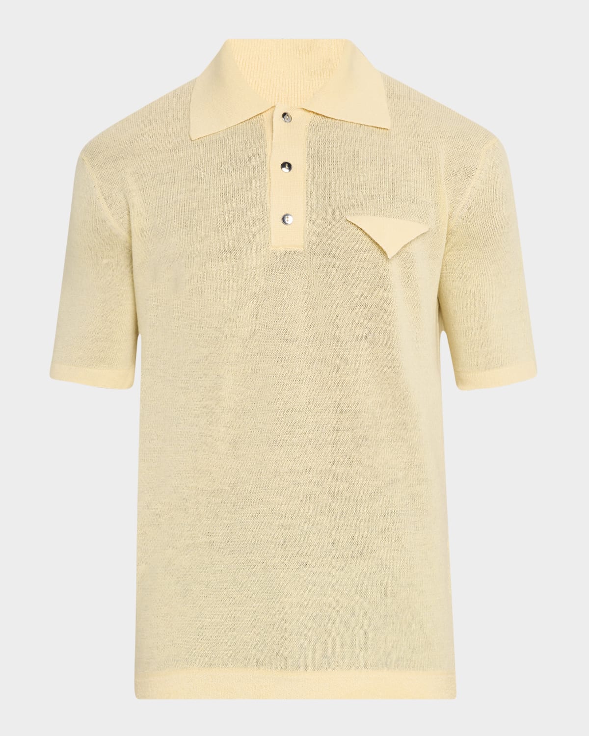 Bottega Veneta Short-sleeved Polo Shirt In Neutral