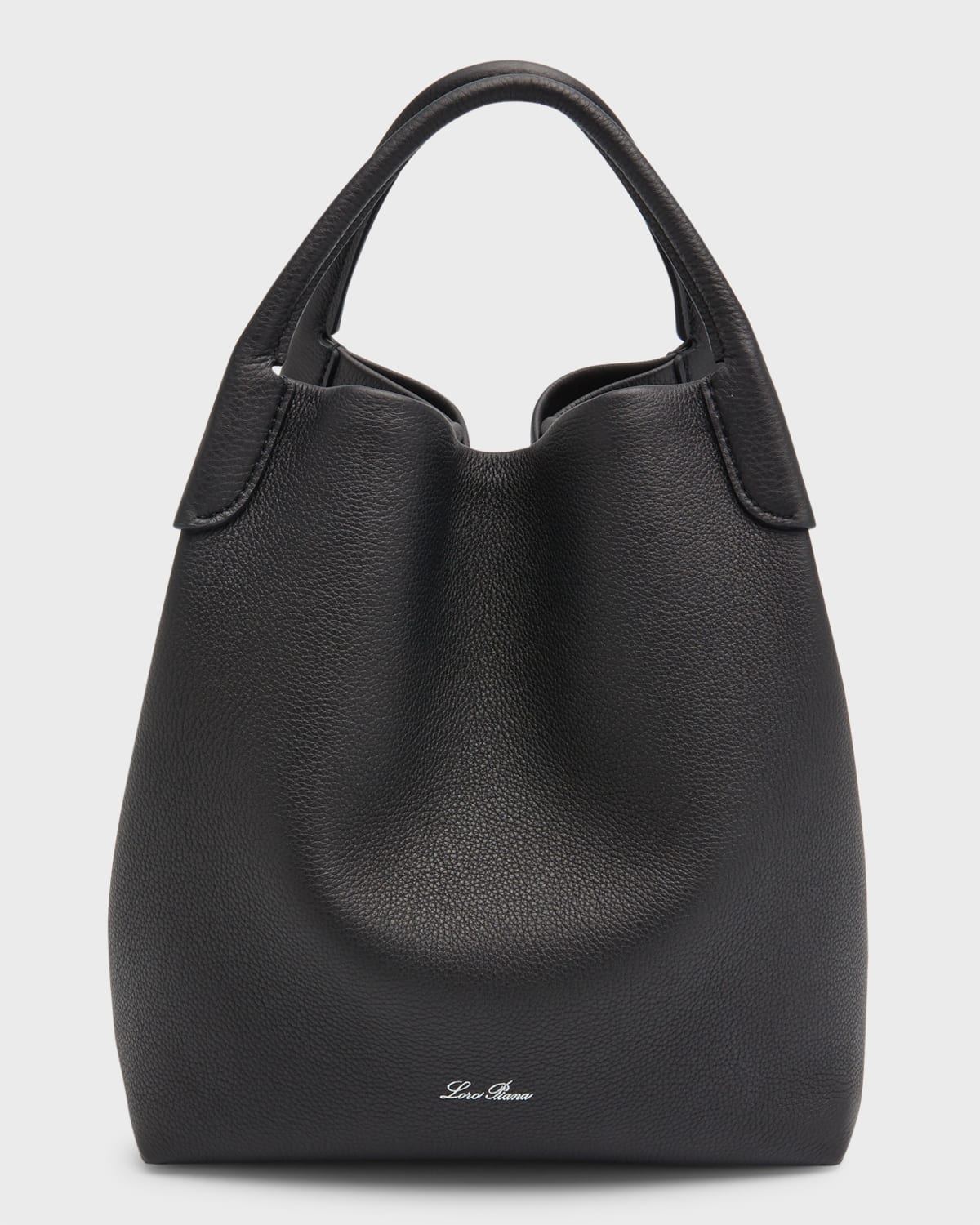 Loro Piana Bale Fine-grain Leather Crossbody Bag In W000 Blue Navy