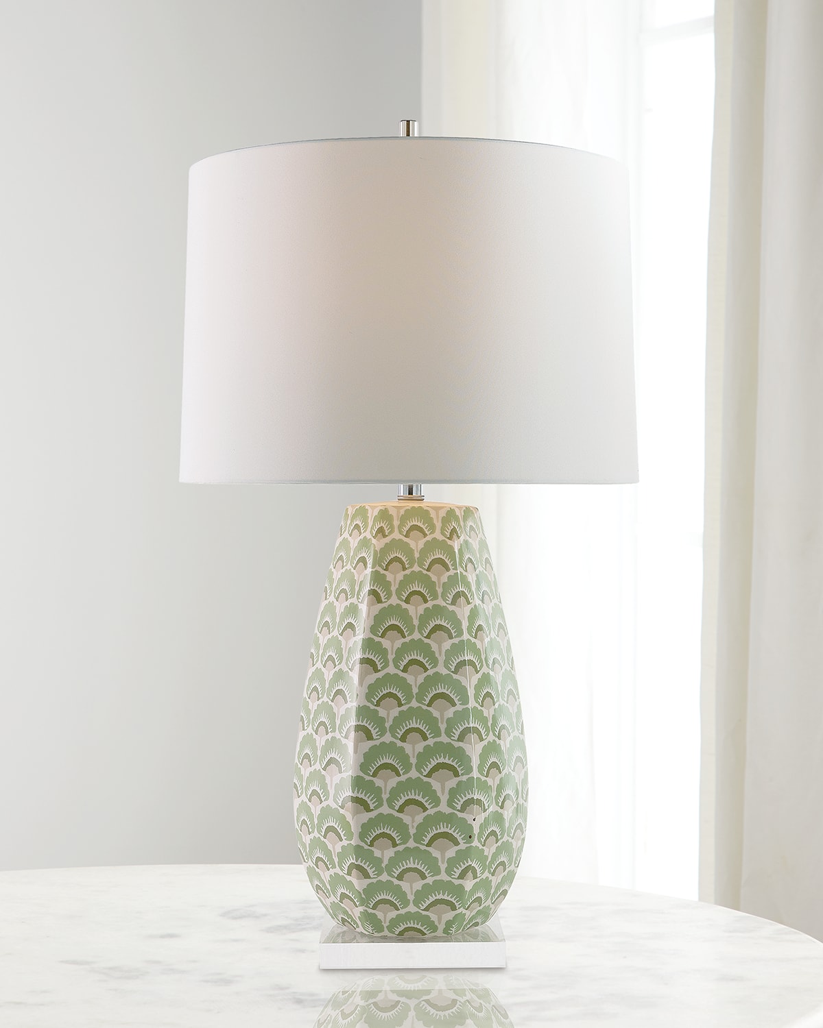 Shop Port 68 Isobel Blue Table Lamp In Green