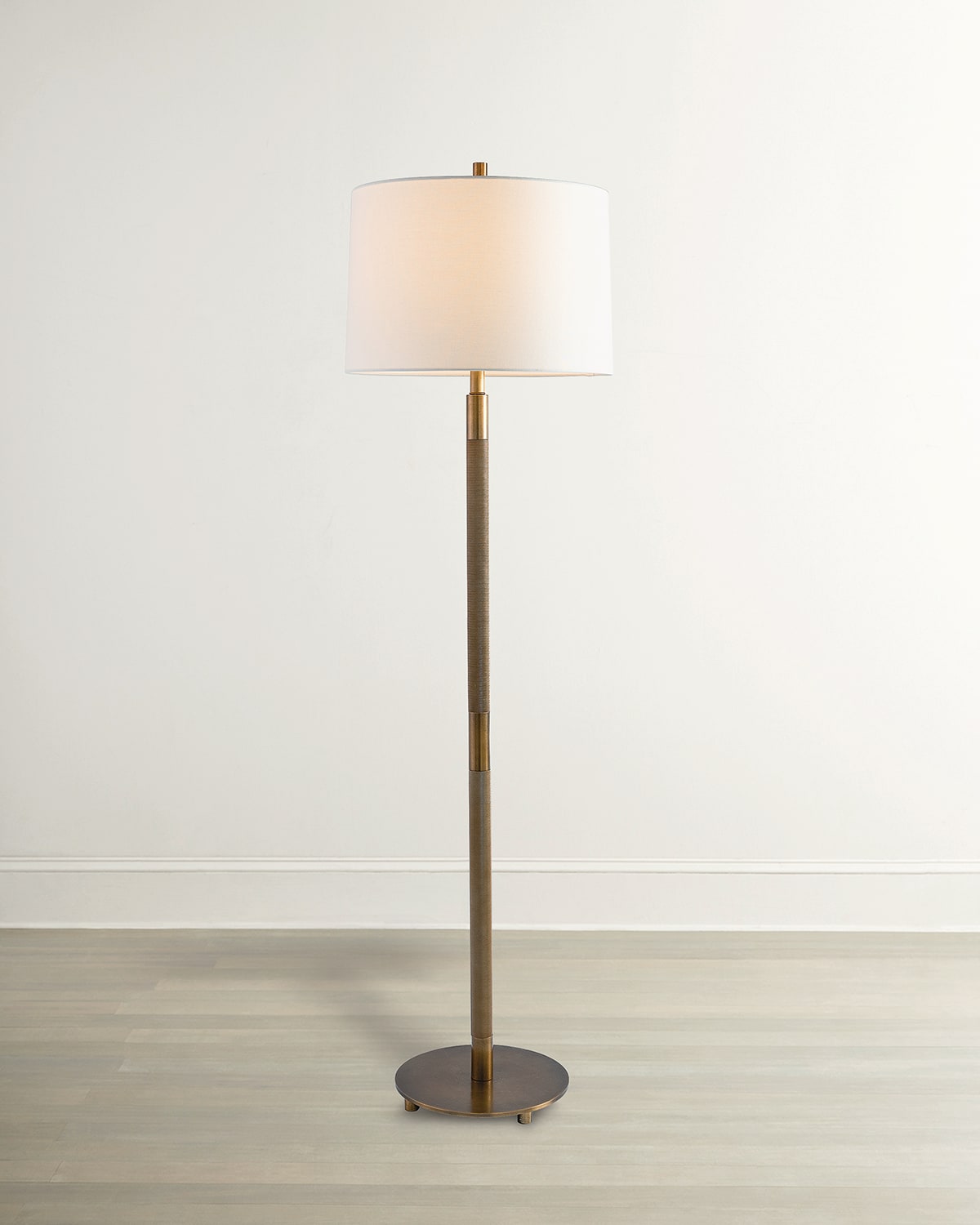 Shop Port 68 Billy Bronze Floor Lamp In Brass