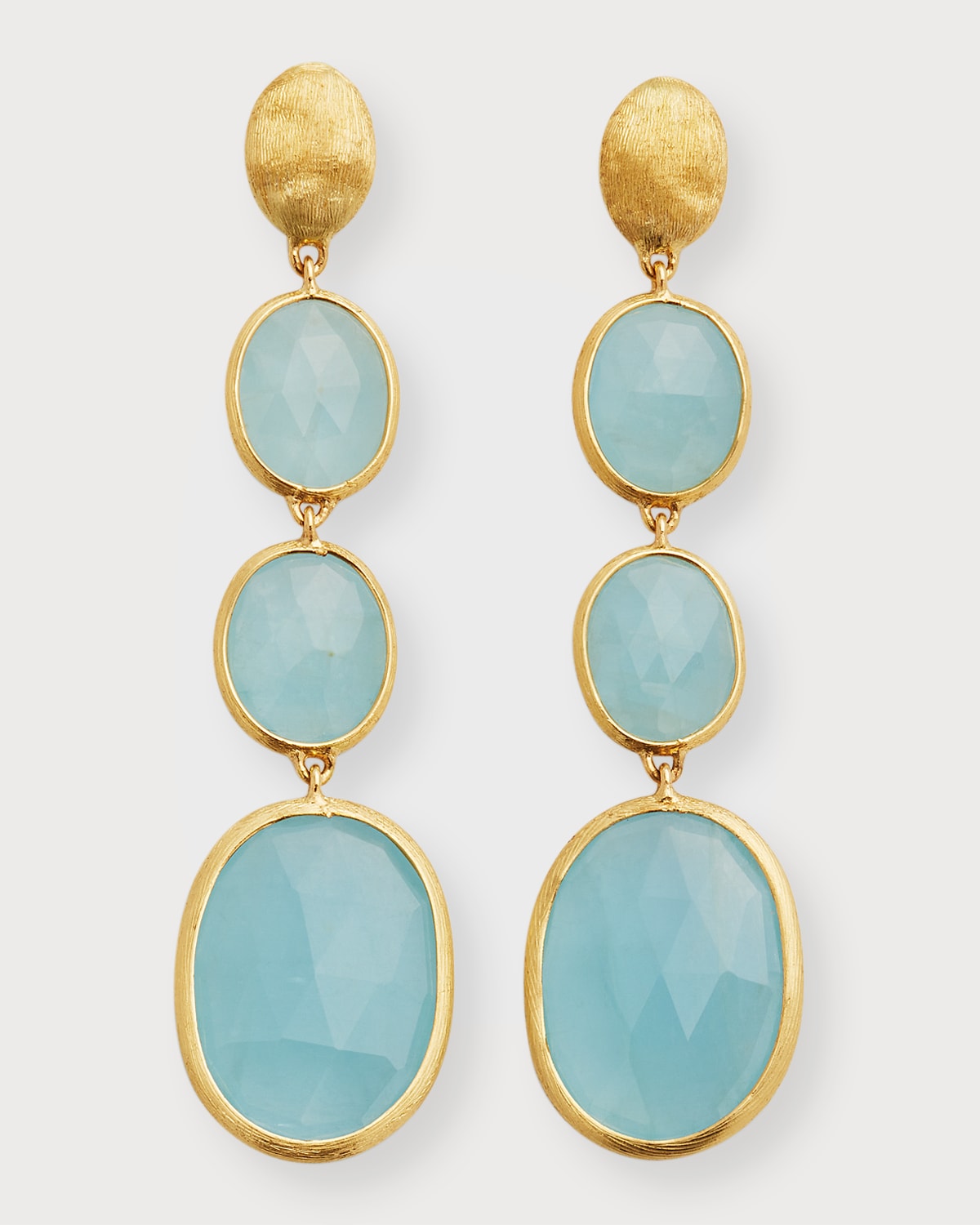 Siviglia 18k Gold Aquamarine Drop Earrings