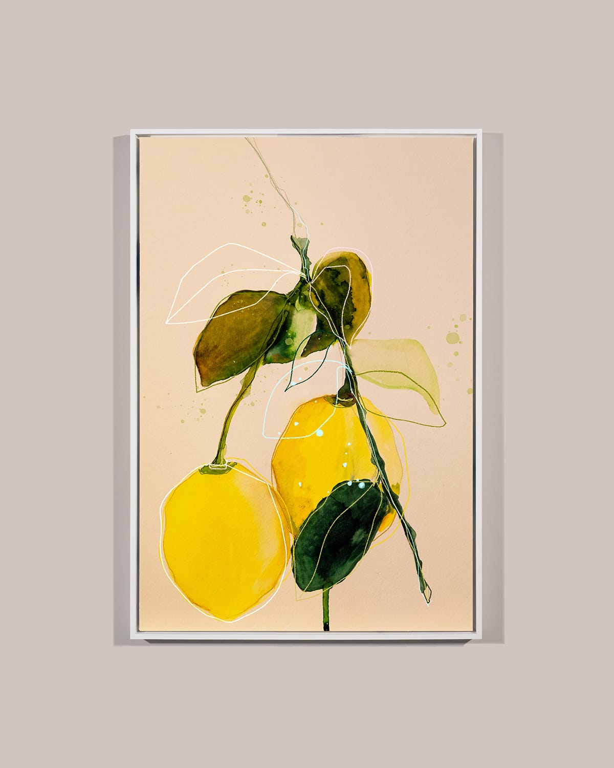 "Lemon Study 2" Framed Giclee